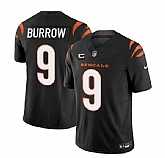 Men & Women & Youth Cincinnati Bengals #9 Joe Burrow Black 2023 F.U.S.E. With 4-Star C Patch Vapor Untouchable Limited Football Stitched Jersey,baseball caps,new era cap wholesale,wholesale hats